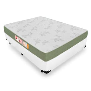 Cama Box Casal + Colchão De Espuma D33 - Castor - Sleep Max 138x188x53cm