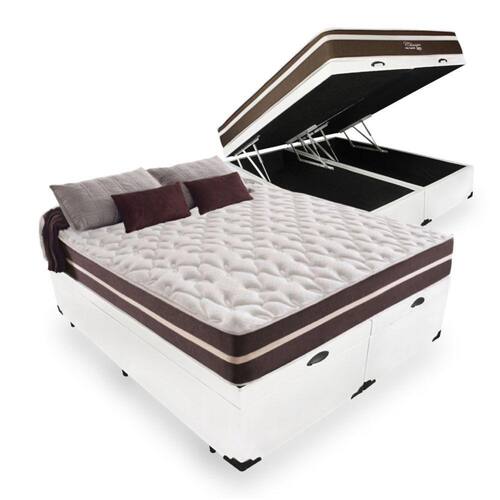 Cama Box Com Baú Queen + Colchão De Molas - Anjos - Classic Superlastic 158x198x64cm é boa?