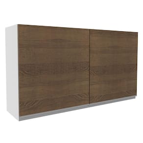 Armário Aéreo Madesa Glamy 120 cm 2 Portas - Branco/Rustic