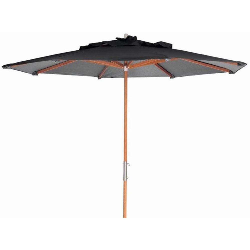 Ombrelone madeira preto com aba grande | Casas Bahia