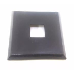 Canopla Nylon Corrimão Quadrada Preta 10 Peças 25X25Mm