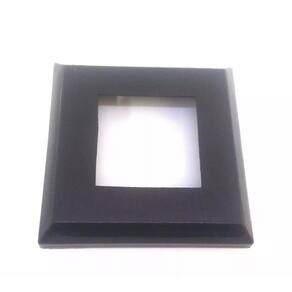 Canopla Nylon Corrimão Quadrada Preta 5 Peças 40X40Mm