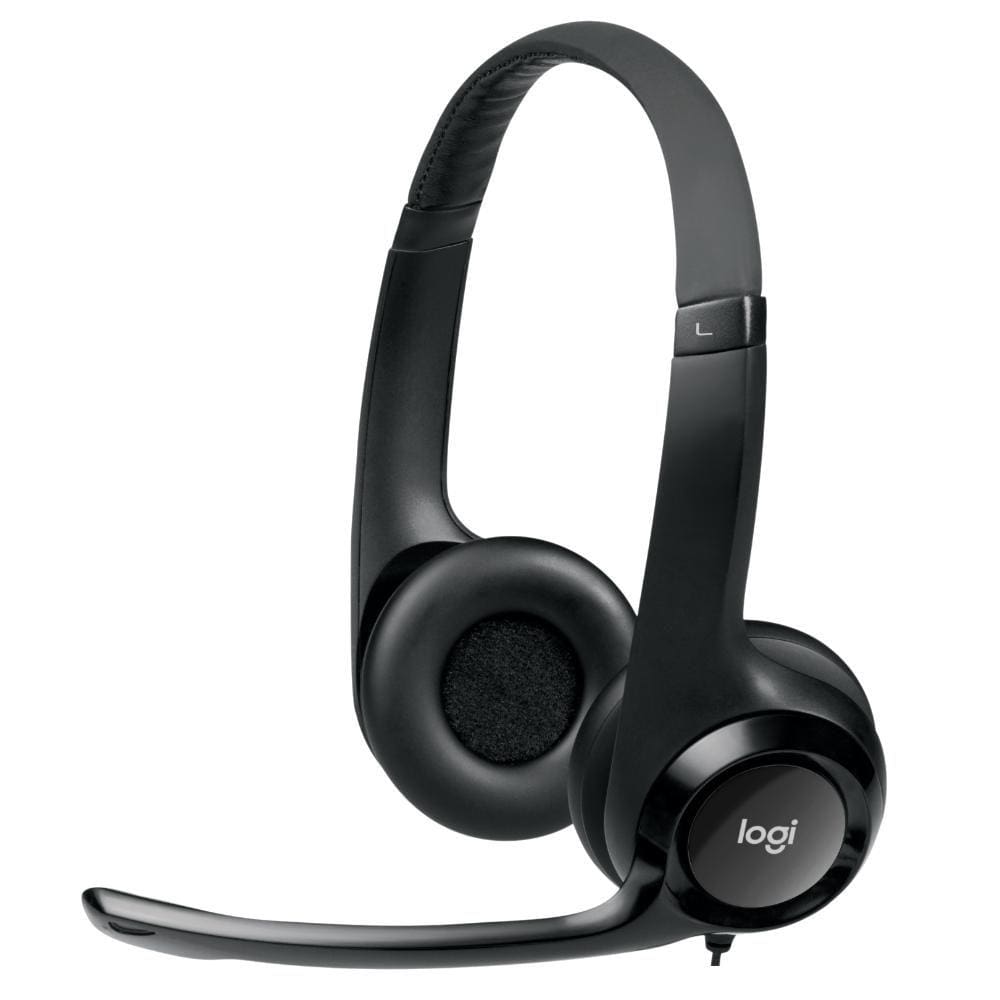 Headset Com Microfone Logitech H Usb Preto Casas Bahia