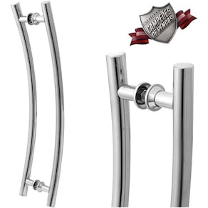 Puxador De Porta Tubular Curvo Lateral 1.20 Metro