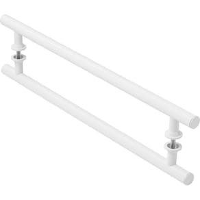 Puxador Branco Para Porta De Vidro Madeira Pivotante 60cm