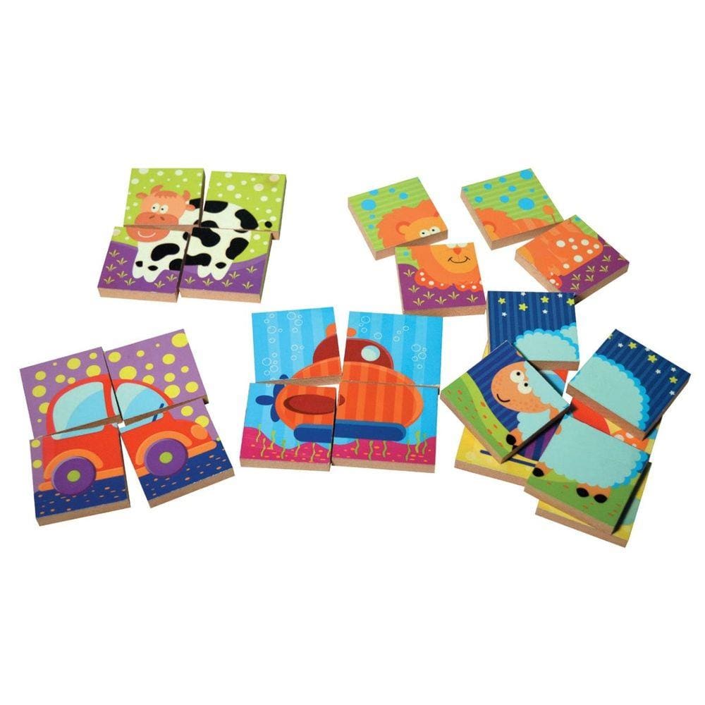 Brinquedos Educativos - Quebra Cabeça Blocos 24 Peças