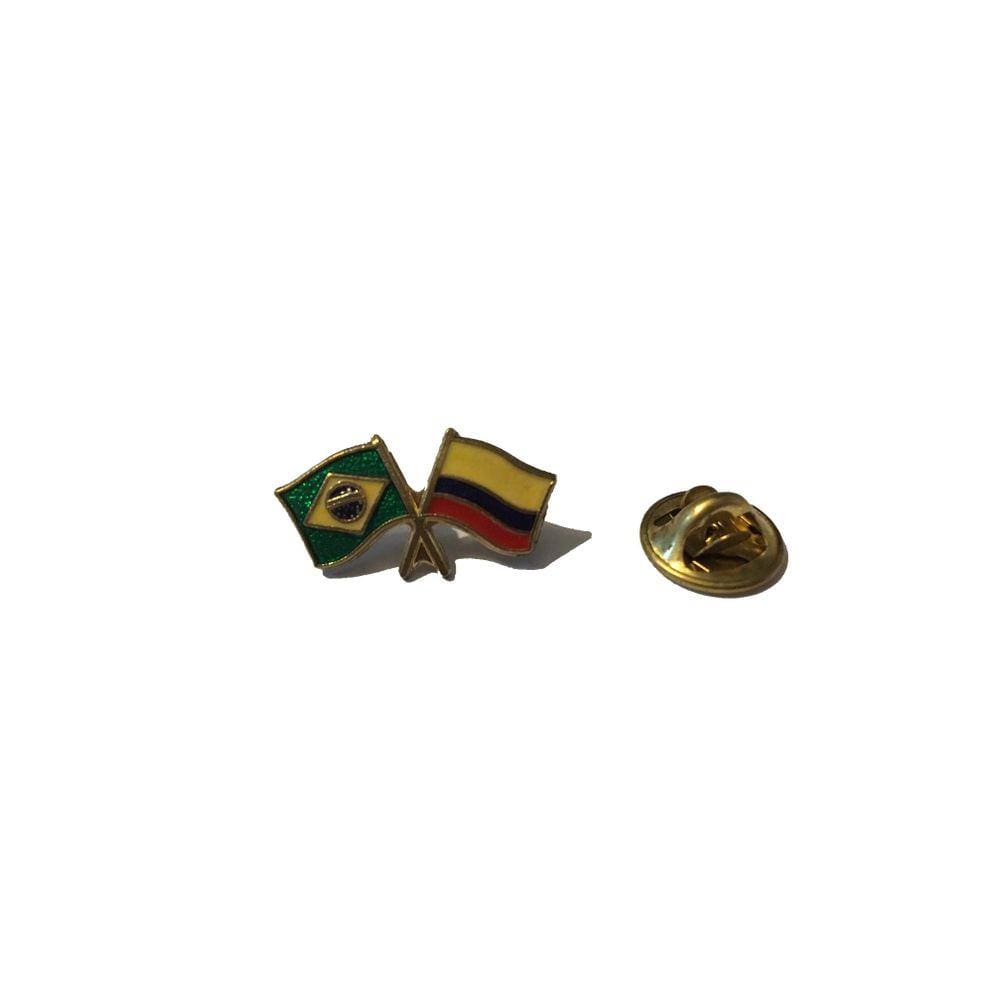 Pin da bandeira do Brasil x Colômbia