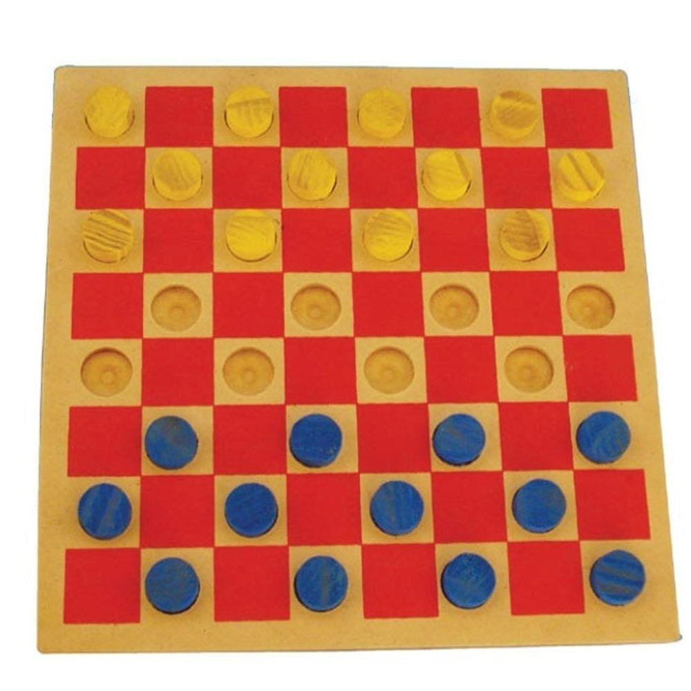 Brinquedos Educativos - Jogo Damas Em Mdf 24 Peças