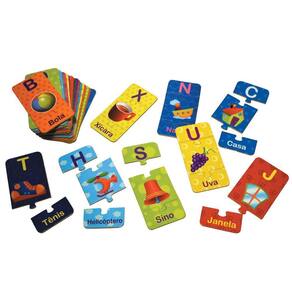 Brinquedos Educativos - Alfabeto Ilustrado 78 Peças