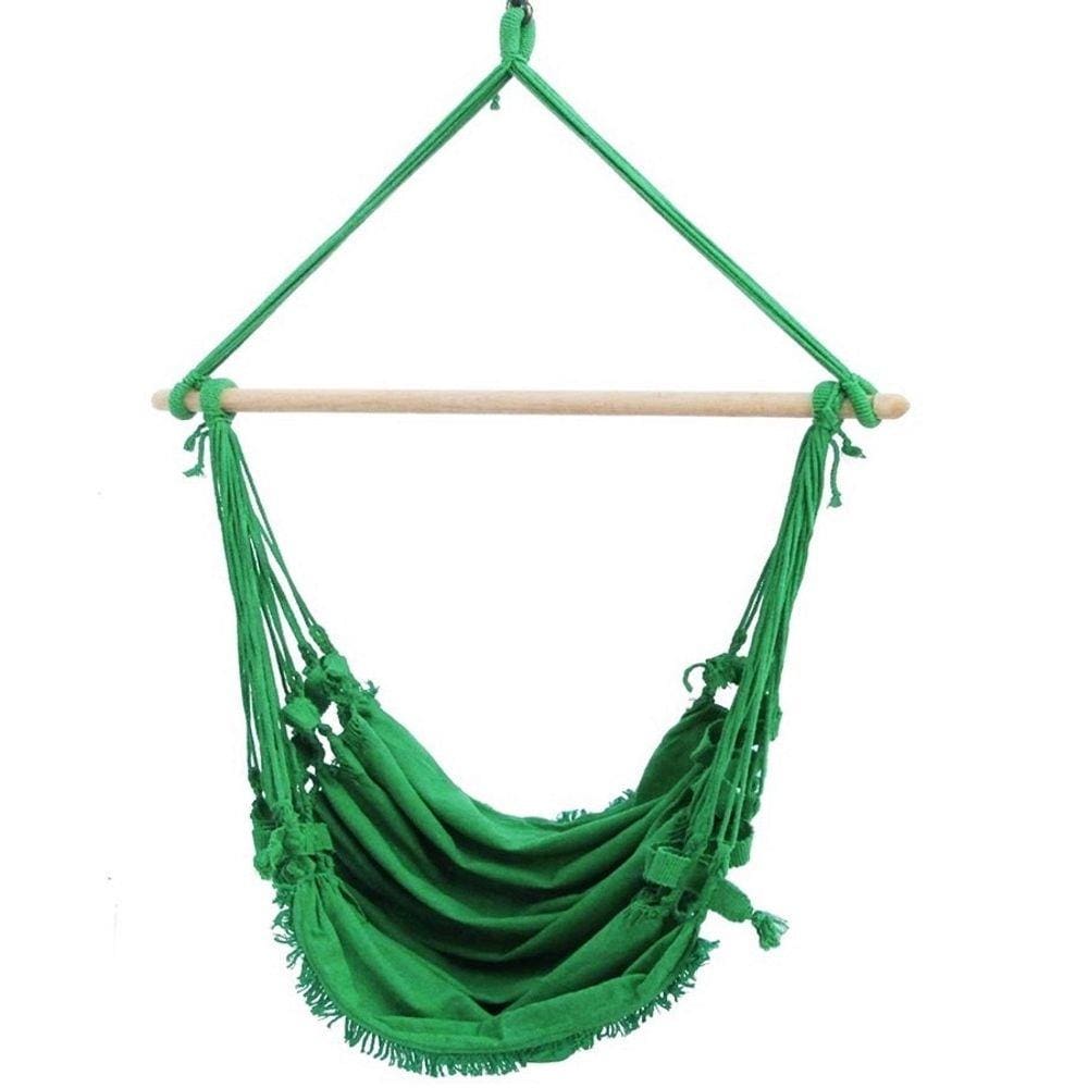 Rede Cadeira Algodão Puro Verde Bandeira