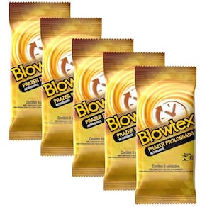 Kit com 30 Preservativo Blowtex Retardante c/ 6 Un Cada