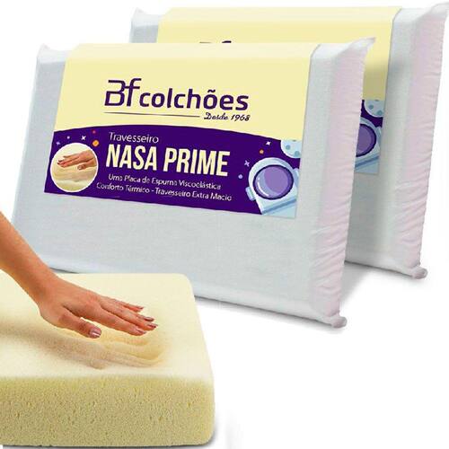 Menor preço em Kit 2 Travesseiro Nasa Espuma Viscoelástico Anatômico 50x70cm