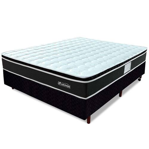 Cama Box Queen com Pillow Top Espuma Viscoelástica da Nasa e Molas Superlastic 158x198x57cm MaxSleep - BF Colchões Menor preço em Cama Box Queen com Pillow Top Espuma Viscoelástica da Nasa e Molas Superlastic 158x198x57cm MaxSleep - BF Colchões