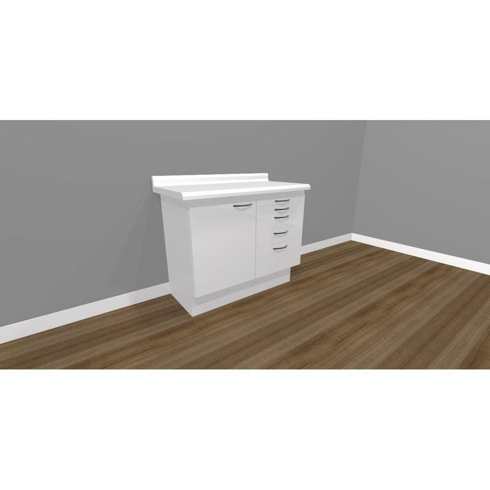 Balcão Clinico Odontológico Duplo Com Pia