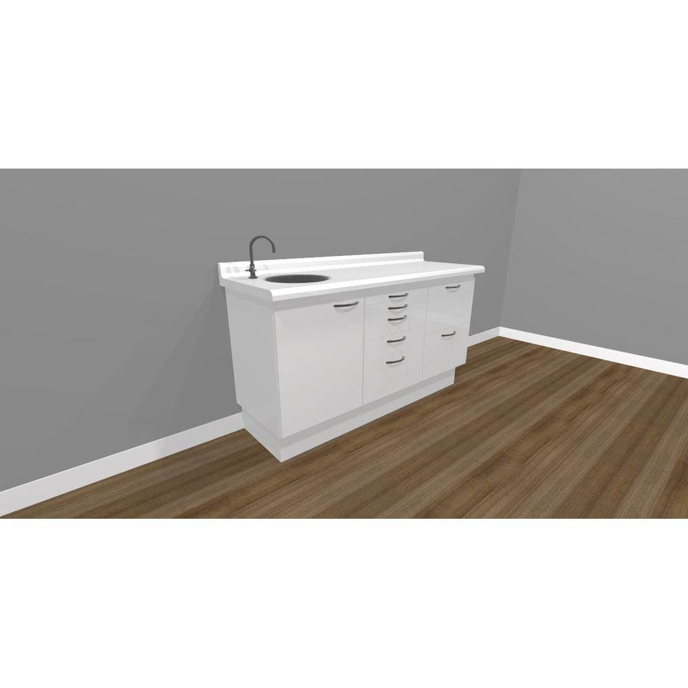 Balcão Para Dentistas Triplo Com Pia