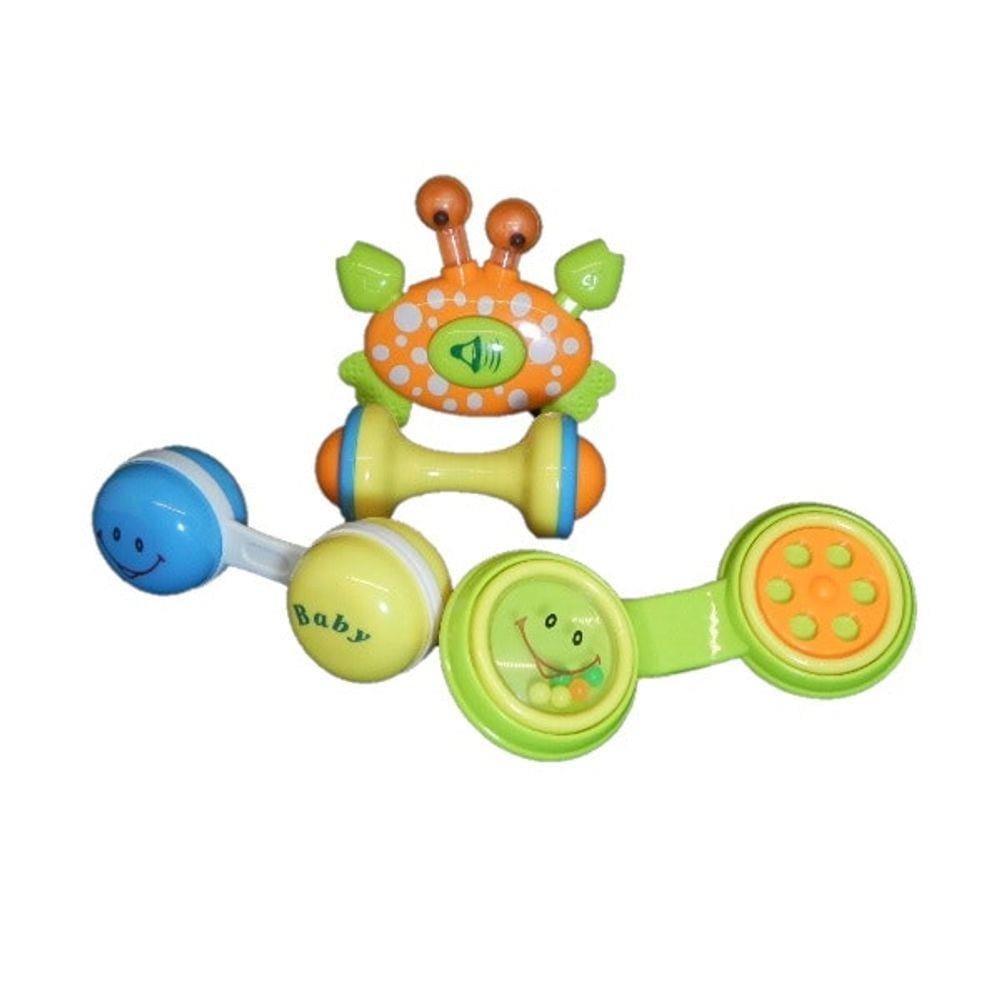 Conjunto 4 Chocalhos Brinquedo Infantil Bebê Baby Toys Set