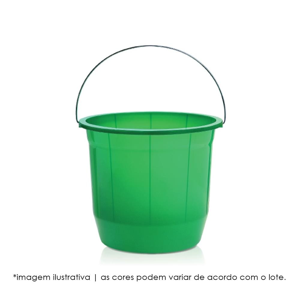 Balde de Plástico com Alça de Ferro 8 Litros Arqplast