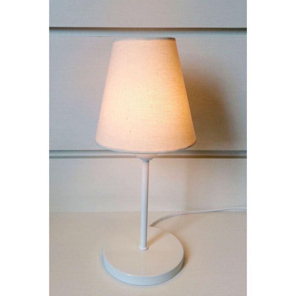 Abajur cabeceira para quarto Cone Vivare Md-2005 Cúpula Tecido Cone