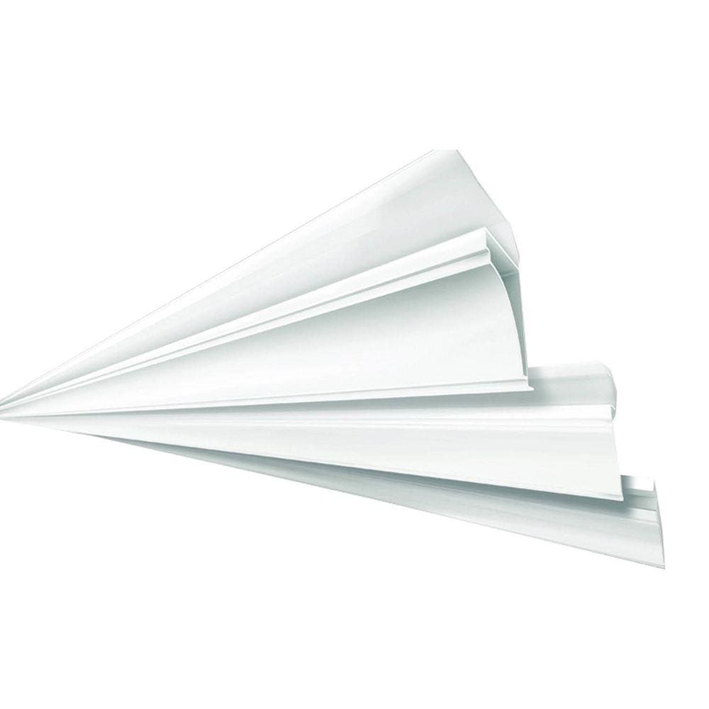 Meia Cana Polifort 8mm x 38mm x 6,00m Barra Branco Gelo