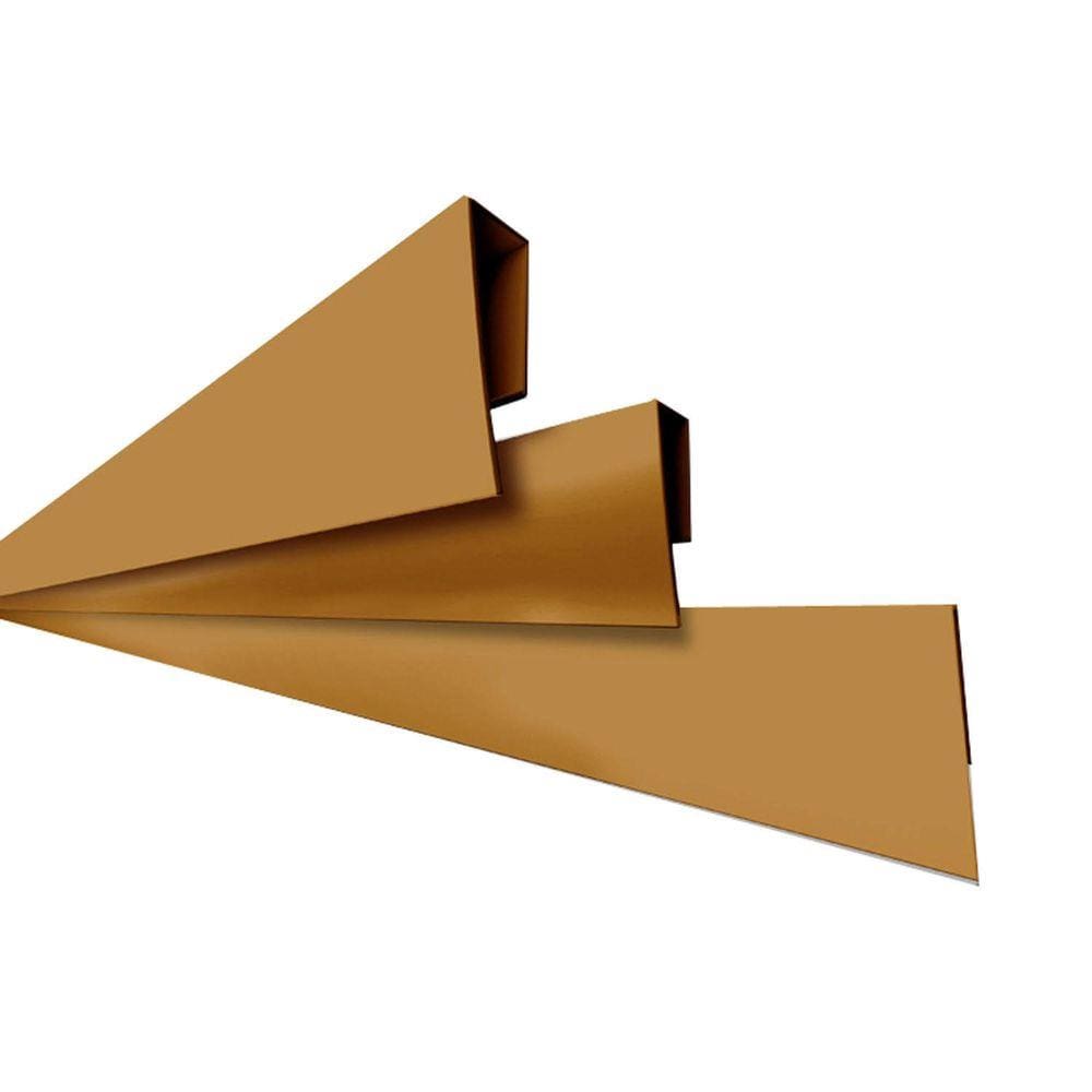 Rodaforro Perfil U Polifort para Acabamento Lateral 8mm x 3cm x 6,00m Barra Mogno