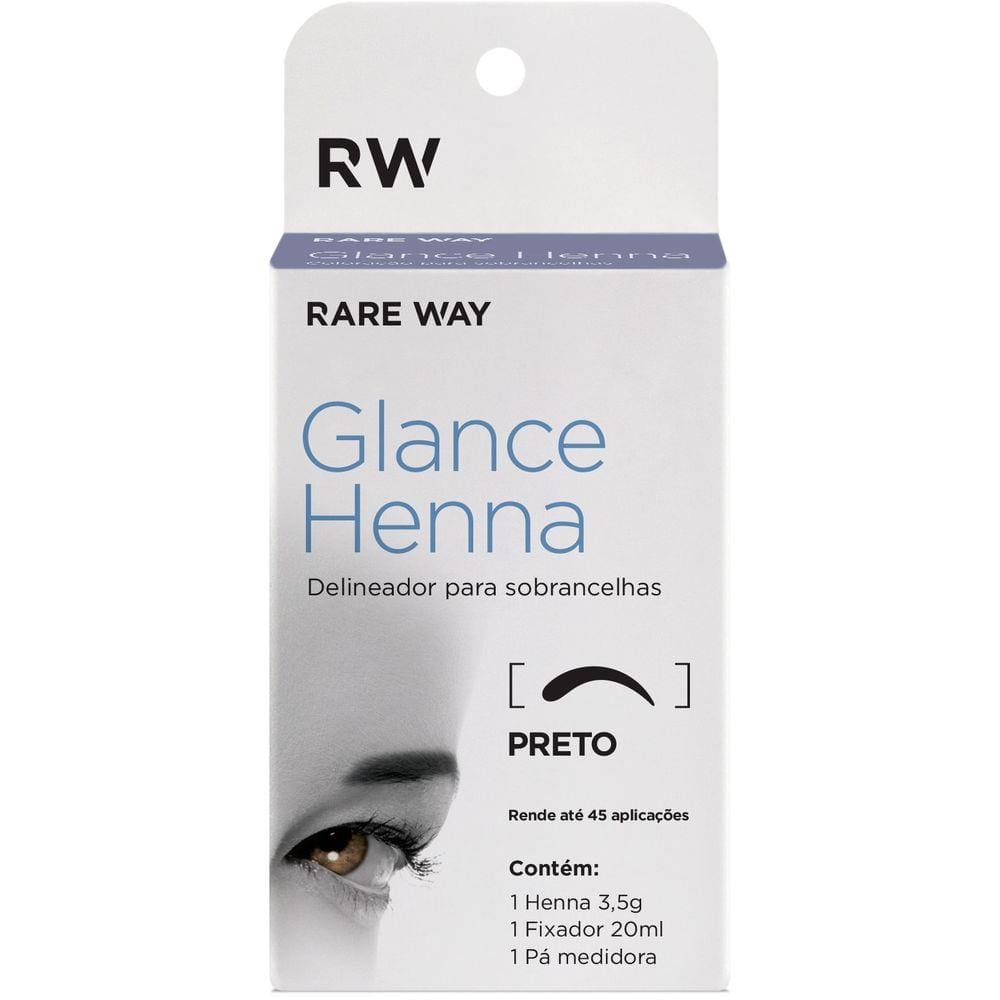 Glance Henna Preto Rareway Delineador Sobrancelha Indiana
