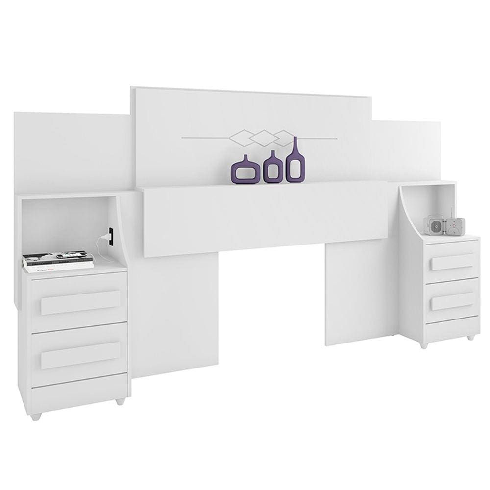 Cabeceira Síria RV Extensível Branco