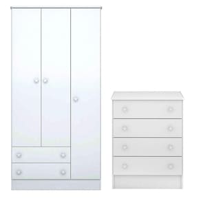 Quarto Para Bebê Guarda Roupa e Comoda Doce Sonho