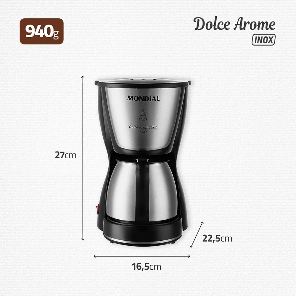 Cafeteira Elétrica Mondial Dolce Arome Thermo | Casas Bahia