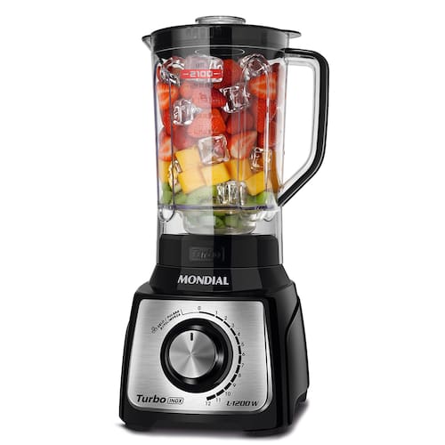 Liquidificador Mondial Turbo Inox L1200 BI Preto/Inox 1200W com 12 Velocidades é boa?