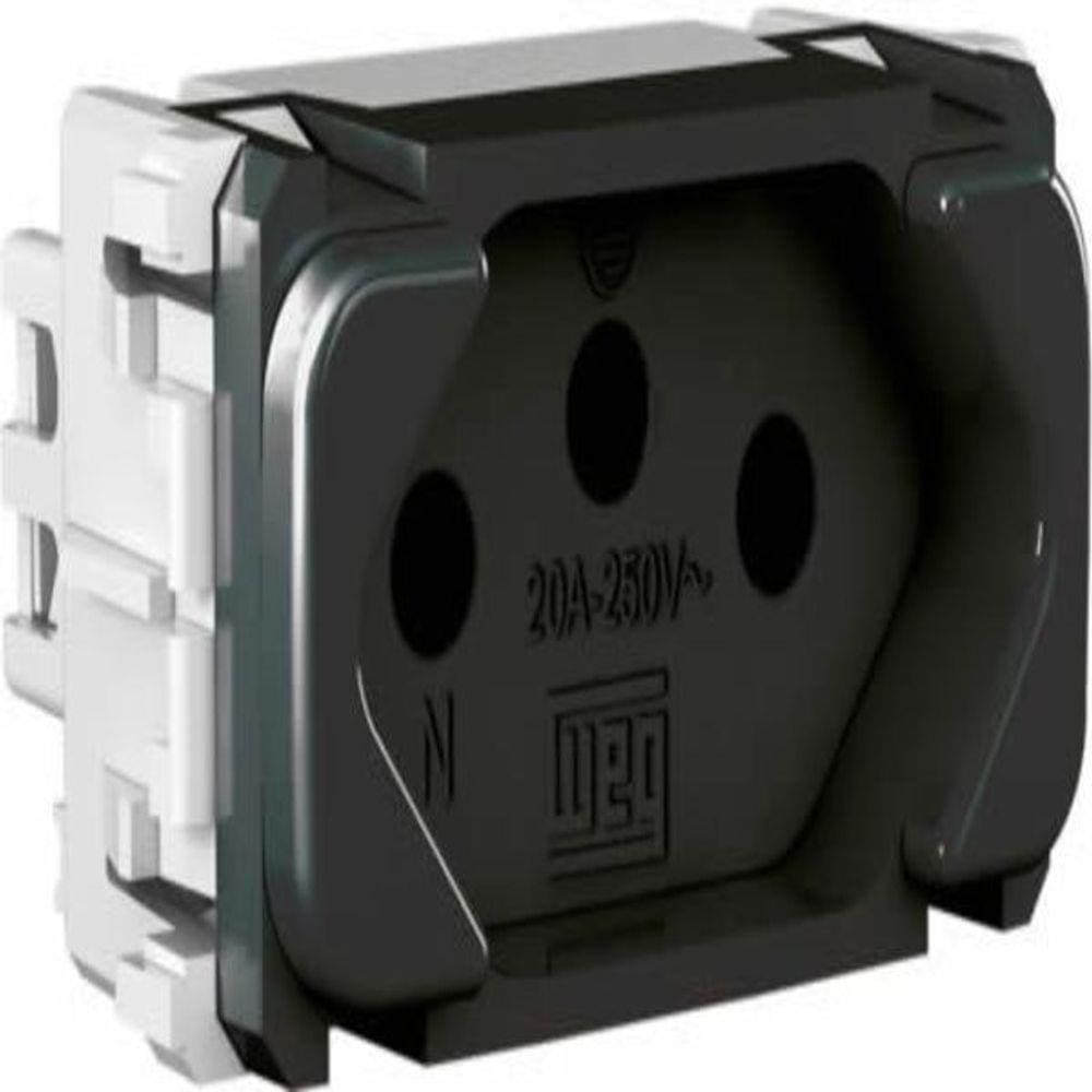 Tomada 20A 250V, Composé Preto