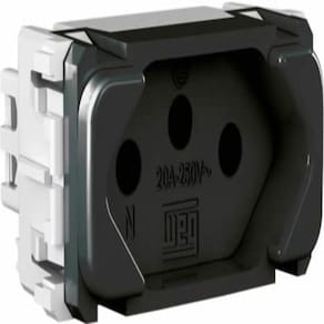Tomada 20A 250V, Composé Preto