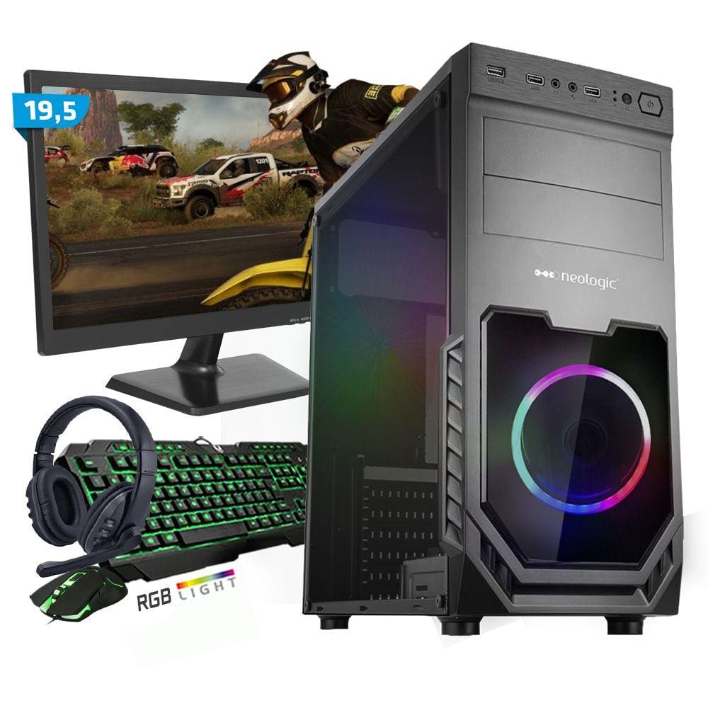 Kit PC Gamer Smart SMT81488 i5 8GB (RX 580 8GB) 1TB + Monitor 19,5