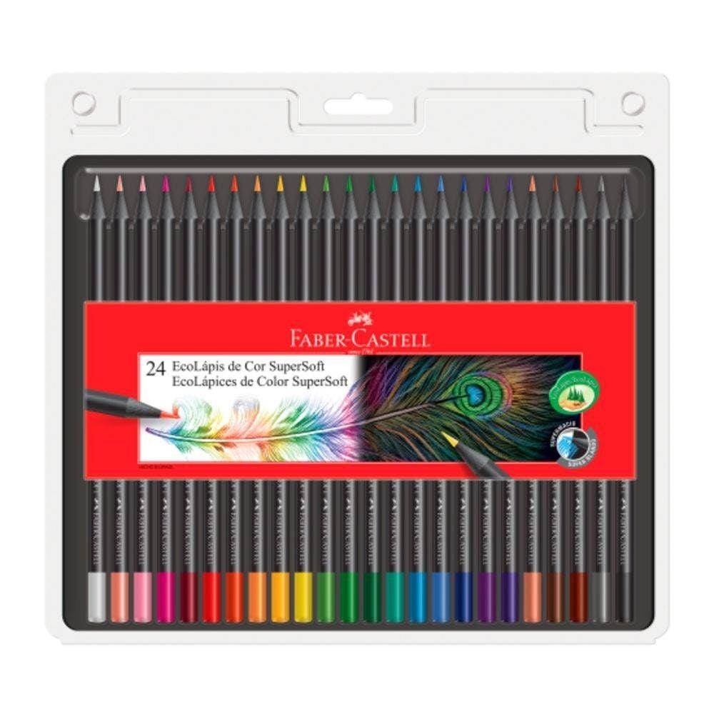 Lápis de Cor Multicolor com 12 Cores e 2 Lápis Grafite Faber