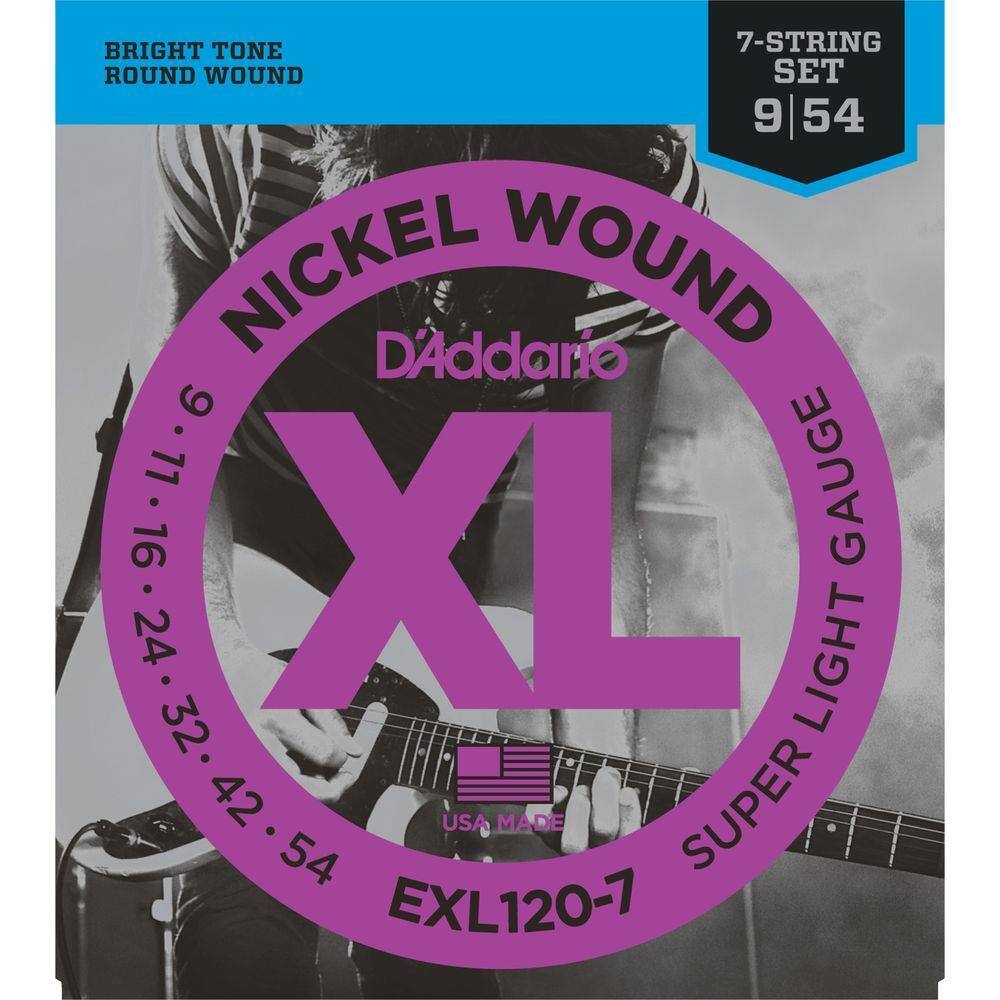 Encordoamento Para Guitarra De 7 Cordas 09 Daddario EXL120-7