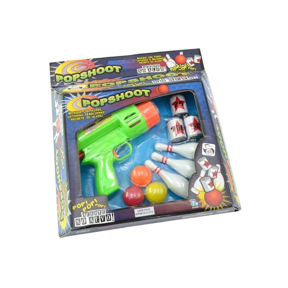 Brinquedo PopShoot Acerte o Alvo Arminha Lança Bolinha