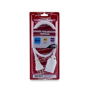 Cordão Prolongador Tripolar Branco 80CM Force Line