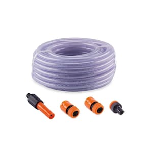 MANGUEIRA TRANCADA 1/2" TRANSP 15M ENGAT+ESGUICHO FORCELINE