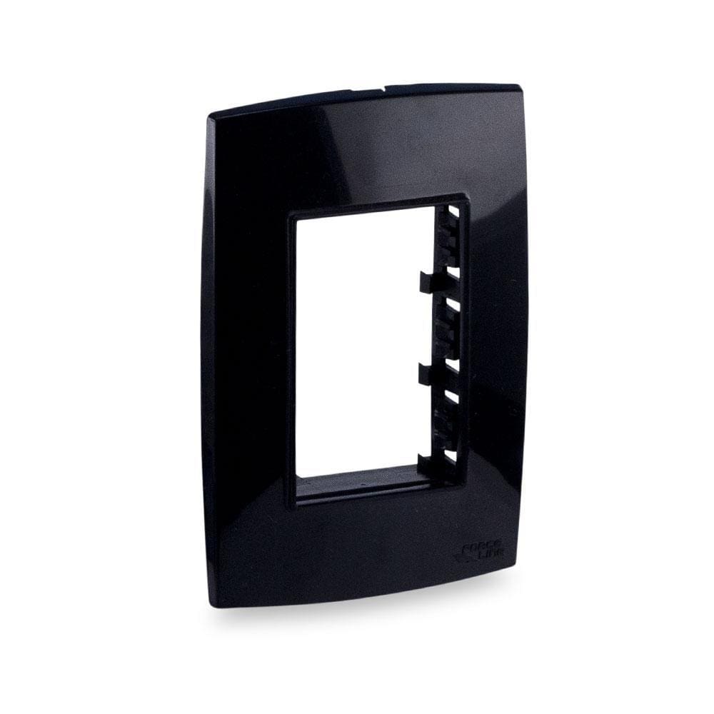 Placa 3 Posições 4x2 Preto Forceline