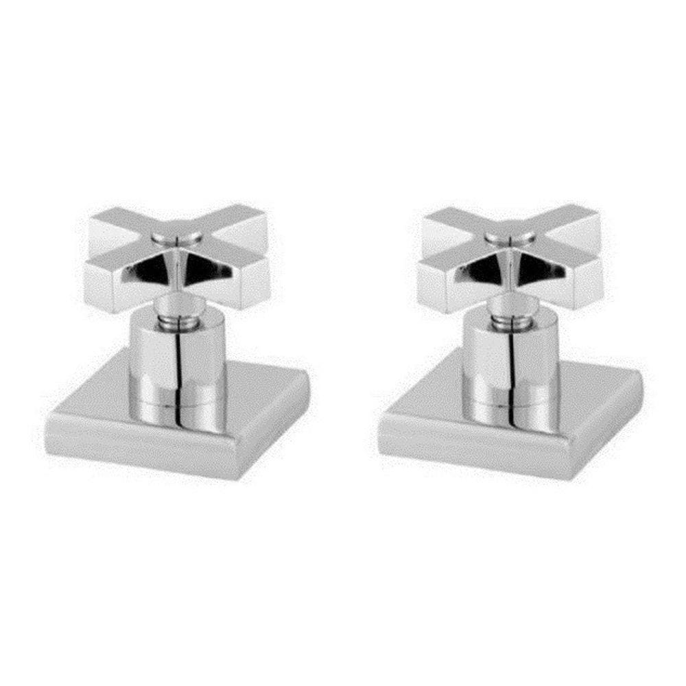 2 Acabamentos Registro Cruzeta Quadrado Luxo 3/4 Padrão Deca