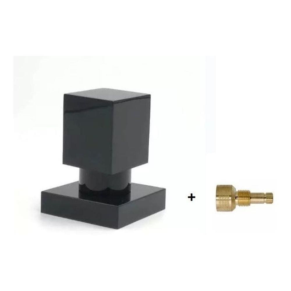 Acabamento Para Registro Quadrado 3/4 Metal Preto Fabrimar
