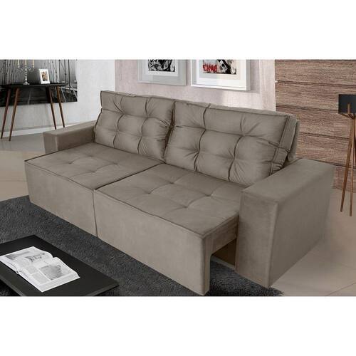 Menor preço em Sofá 3 Lugares Argos 2,30m Retrátil E Reclinável Pena 