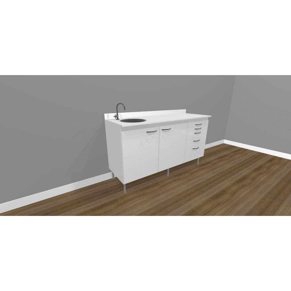 Balcão Para Dentistas Com Pia - Deki Light