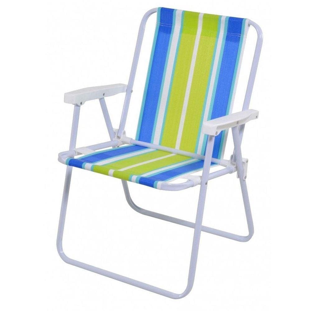 Cadeira de Praia Alta de Aço 2002 - Mor