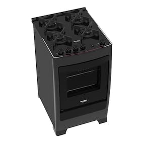 Fogão A Gás 4 Bocas Dako Supreme Glass Preto Automático Bivolt
