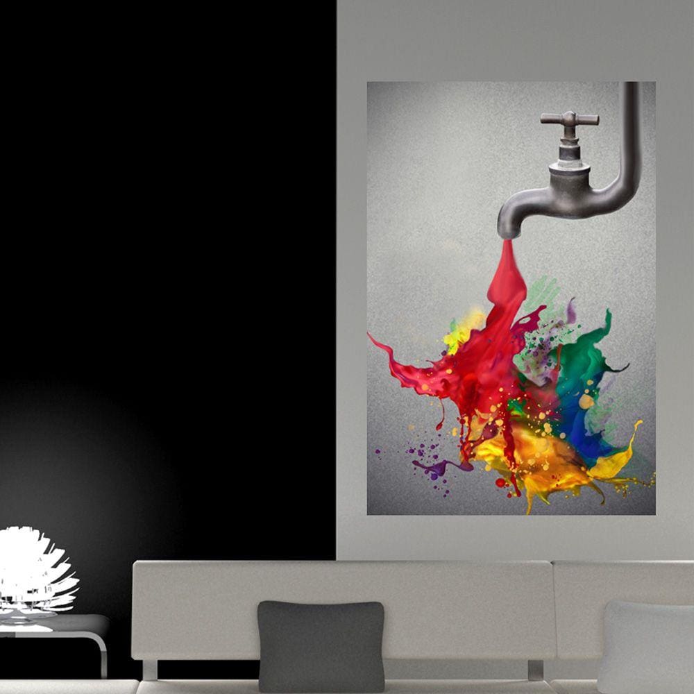 Painel Adesivo de Parede - Tinta - 204pnm