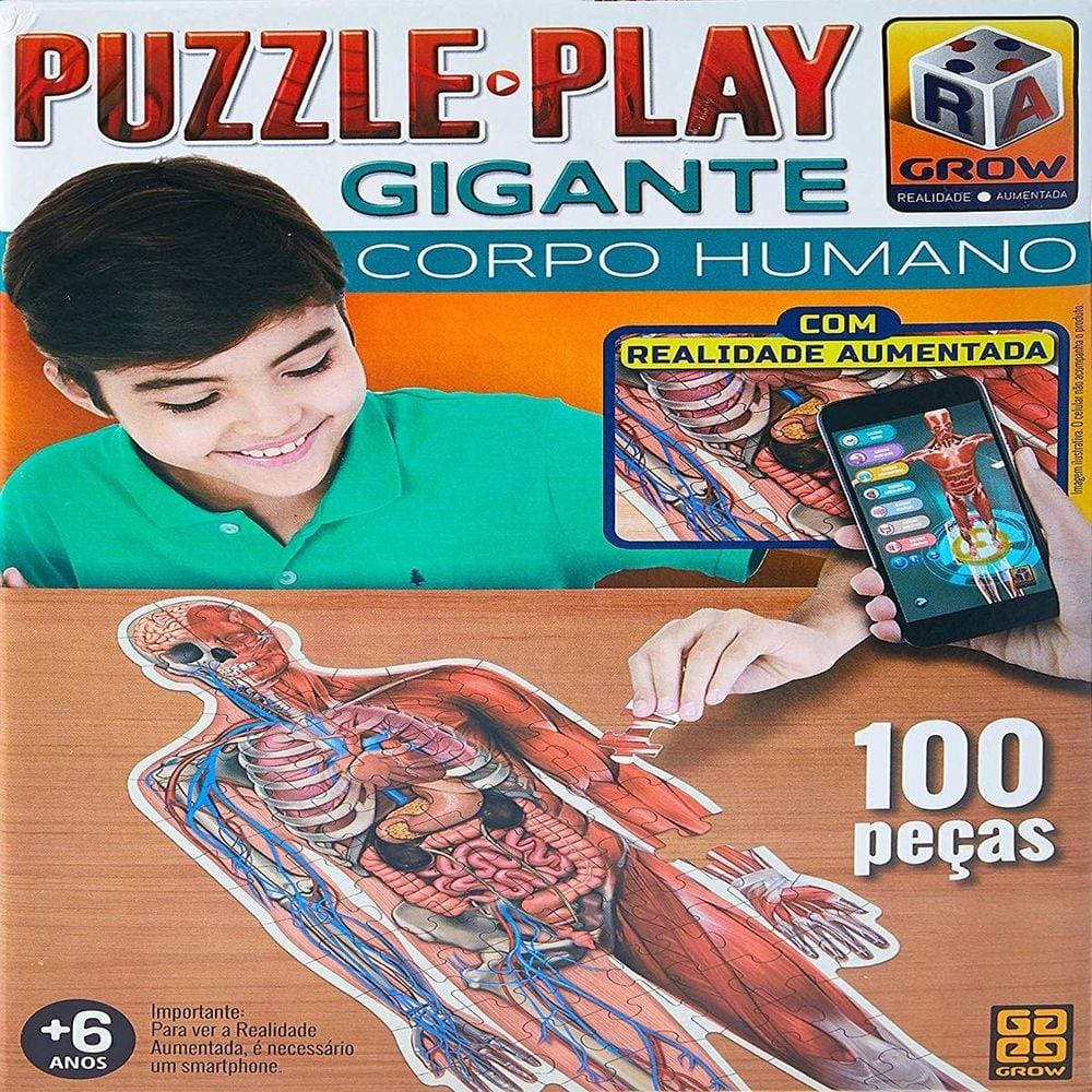 Puzzle Play Gigante - Corpo Humano Grow - 3636
