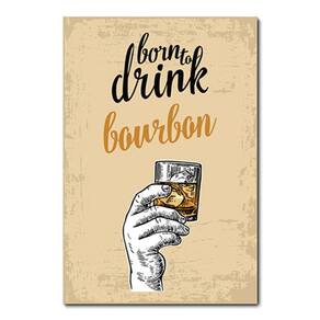 Placa Decorativa - Nascido para Beber - 0658