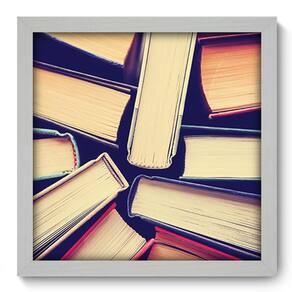 Quadro Decorativo - Livros - 33cm x 33cm - 139qddb