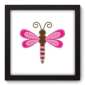 Quadro Decorativo - Libélula Pink - 22cm x 22cm - 013