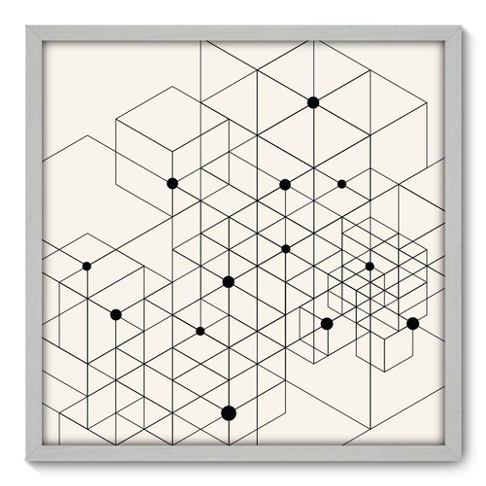 Quadro Decorativo - Linhas - 70cm x 70cm - 052qnadb